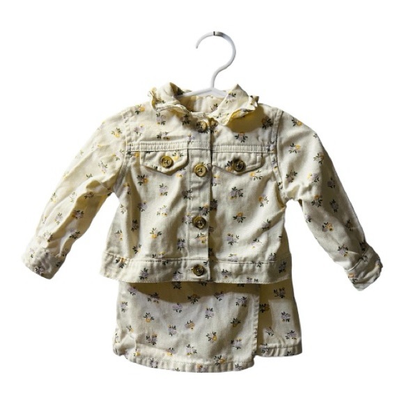 Little Lass floral, print jacket and skort Girls Toddler Size 12 Months - Picture 1 of 11